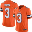 Men & Youth #3 Russell Wilson Denver Broncos Color Rush Limited Orange Jersey