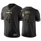 Men & Youth #4 Derek Carr Raiders Black Golden Edition Jersey