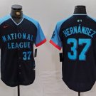 All Size Dodgers Teoscar Hernandez Navy 2024 All-Star Stitched Baseball Jersey