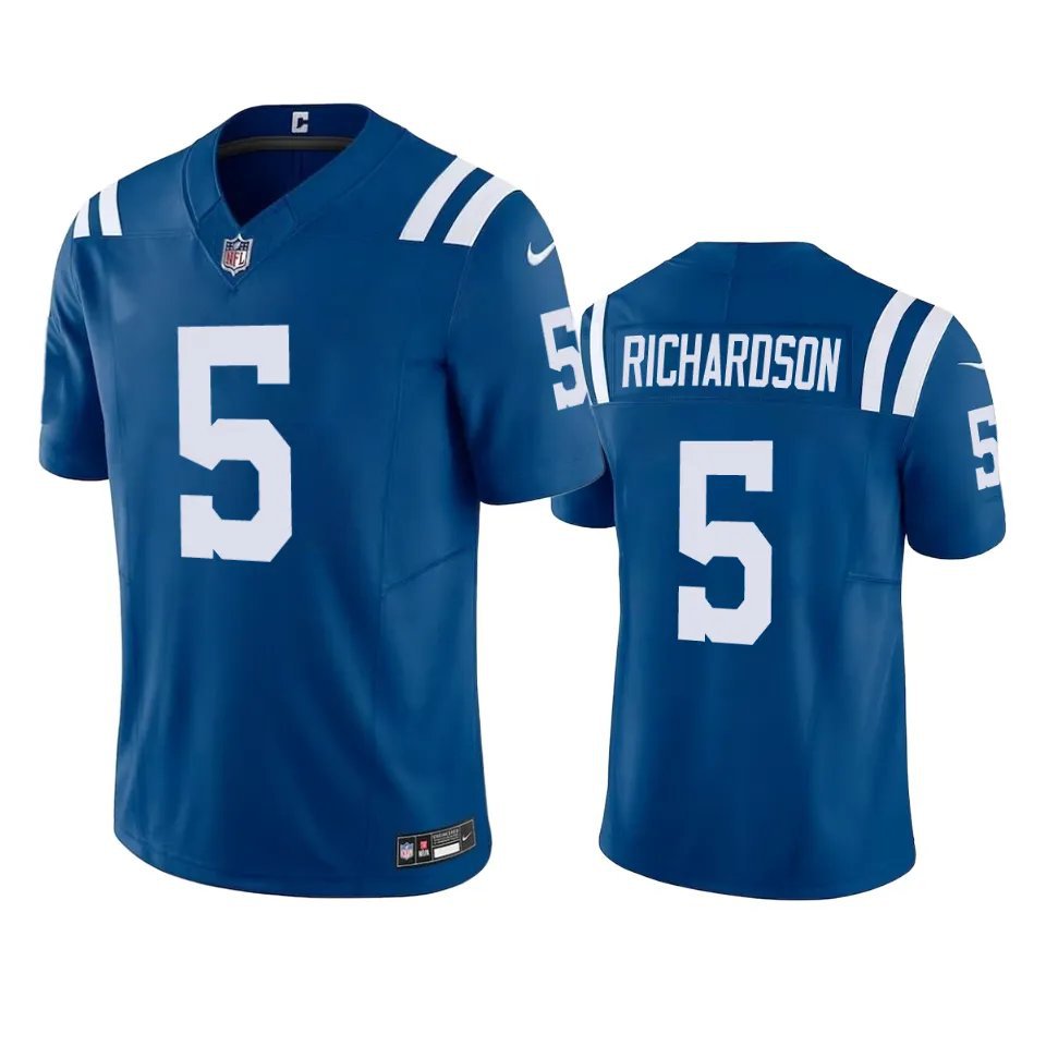 Men & Youth #5 Anthony Richardson Indianapolis Colts Color Rush Vapor Limited Blue Jersey