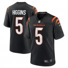 Men & Youth #5 Tee Higgins Cincinnati Bengals Game Black Jersey