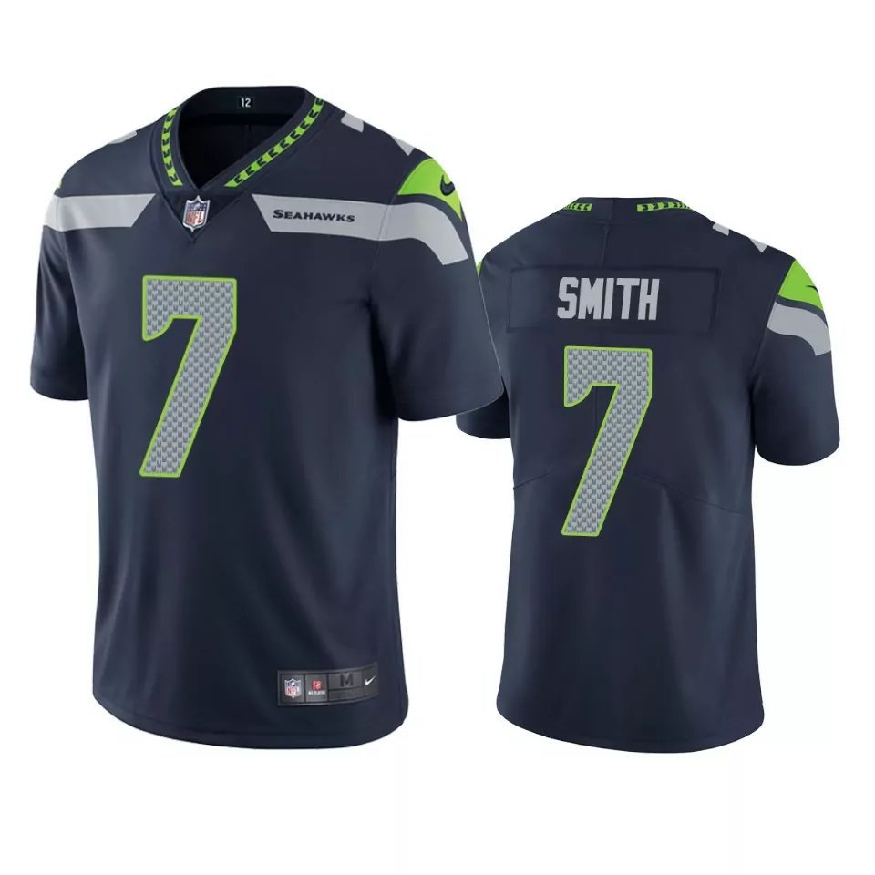 Men & Youth #7 Geno Smith Seattle Seahawks Color Rush Limited Navy Jersey