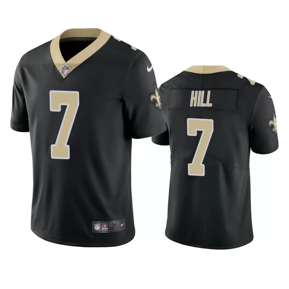 Men & Youth #7 Taysom Hill New Orleans Saints Color Rush Limited Black Jersey