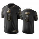 Men & Youth #8 Daniel Jones New York Giants Black Golden Edition Jersey