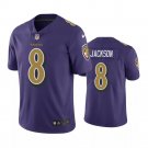 Men & Youth #8 Lamar Jackson Baltimore Ravens Color Rush Limited Purple Jersey