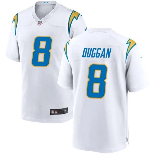 Men & Youth #8 Max Duggan Los Angeles Chargers White Game Jersey