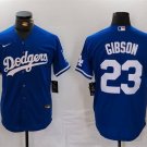 All Size Los Angeles Dodgers Kirk Gibson Blue Cool Base Stitched Baseball Jersey