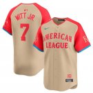 Any Size American League Bobby Witt Jr. Cream 2024 All-Star Limited Stitched Jersey