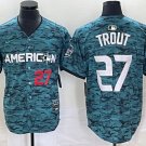 Any Size Angeles Mike Trout Teal 2023 All Star Cool Baseball Jersey