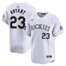 Any Size Colorado Rockies Kris Bryant White 2024 World Tour Mexico City Series Home Jersey