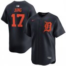 Any Size Detroit Tigers Jace Jung Black 2024 Alternate Limited Stitched Baseball Jersey