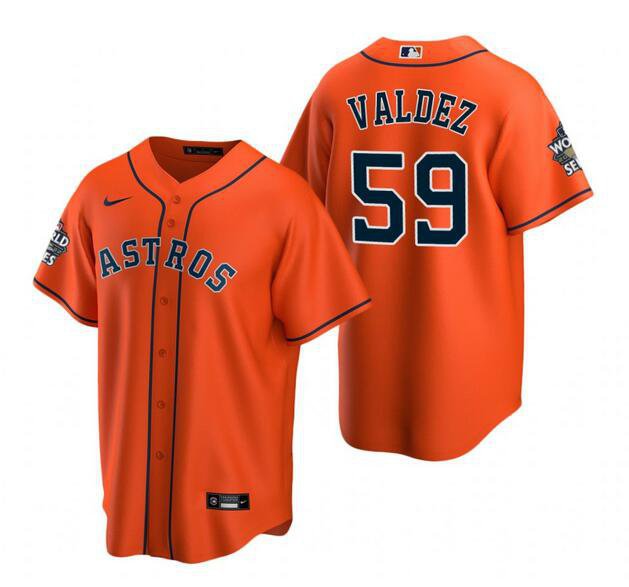 Any Size Houston Astros Framber Valdez Orange Cool Base Stitched Baseball Jersey