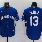 Any Size Kansas City Royals Salvador Perez Royal Cool Base Stitched Jersey