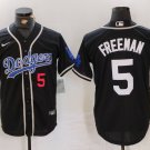 Any Size LA Dodgers Freddie Freeman Black Cool Baseball Jersey