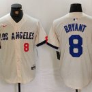 Any Size Los Angeles Dodgers Kobe Bryant Number Cream Blue 2024 City Jersey