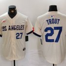Any Size Los Angeles Dodgers Mike Trout Number Cream 2024 City Connect Jersey