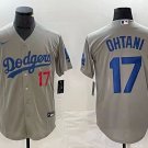 Any Size Los Angeles Dodgers Shohei Ohtani Gray Cool Baseball Jersey