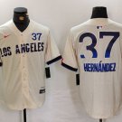 Any Size Los Angeles Dodgers Teoscar Hernandez Cream Blue 2024 City Jersey