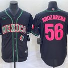 Any Size Mexico Rays Randy Arozarena 2023 Black Pink World Classic Jersey