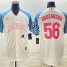 Any Size Mexico Rays Randy Arozarena 2023 White Pink World Classic Jersey