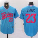 Any Size Minnesota Twins Royce Lewis Blue Cool Base Stitched Jersey