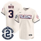 Any Size New York Yankees Babe Ruth Cream The Bronx Graffiti V2 Baseball Jersey