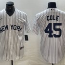 Any Size New York Yankees Gerrit Cole White Cool Base Stitched Baseball Jersey