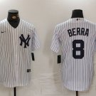 Any Size New York Yankees Yogi Berra White Cool Base Stitched Baseball Jersey