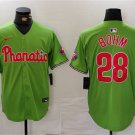 Any Size Philadelphia Phillies Alec Bohm Green With Patch Stitched Jersey