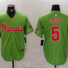 Any Size Philadelphia Phillies Bryson Stott Green With Patch Stitched Jersey