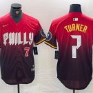 Any Size Philadelphia Phillies Trea Turner Red 2024 City Cool Base Jersey