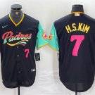 Any Size San Diego Padres Ha Seong Kim Number Black 2023 City Connect Cool Base Jersey