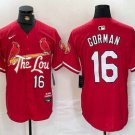 Any Size St Louis Cardinals Nolan Gorman Red 2024 City Connect Stitched Jersey