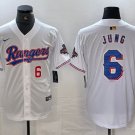 Any Size Texas Rangers Josh Jung Cool Stitched Baseball Jersey White