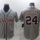 Any Size Tigers Miguel Cabrera Cool Base Jersey gray