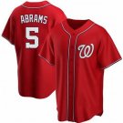 Any Size Washington Nationals #5 Cj Abrams Cool Baseball Jersey Red