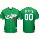 Custom Los Angeles Dodgers #00 Green Baseball Jersey