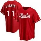 Custom size Reds Barry Larkin cool Base Jersey red