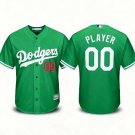 Los Angeles Dodgers #00 Custom Name Green Baseball Jersey