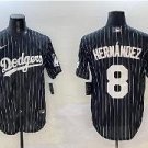 Los Angeles Dodgers Enrique Hernandez Black Fashion Replica Jersey
