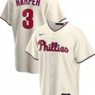 Men & Youth #3 Bryce Harper Philadelphia Phillies Alternate Cool Base Cream Jersey