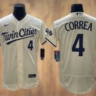 Men & Youth #4 Carlos Correa Minnesota Twins Cream Cool Base Jersey