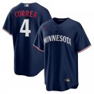 Men & Youth #4 Carlos Correa Minnesota Twins Navy Blue Cool Base Jersey