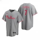 Men & Youth #7 Trea Turner Philadelphia Phillies Gray Away Cool Base Jersey