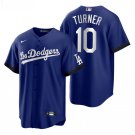 Men & Youth #10 Justin Turner Los Angeles Dodgers City Connect Blue Jersey