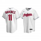 Men & Youth #11 Jose Ramirez Indians Cool Base White Home Jersey
