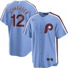 Men & Youth #12 Kyle Schwarber Philadelphia Phillies Blue Jersey