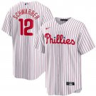 Men & Youth #12 Kyle Schwarber Philadelphia Phillies White Home Cool Base Jersey