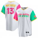 Men & Youth #13 Manny Machado San Diego Padres City Connect Cool Base White Jersey