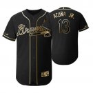 Men & Youth #13 Ronald Acuna Jr. Atlanta Braves Black Golden Edition Jersey__1657
